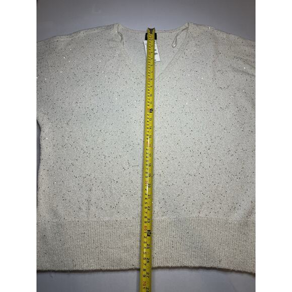 Inc International Concepts Women's Sequin Shine Sweater V-Neck Size XL NWT NEW - Picture 3 of 8